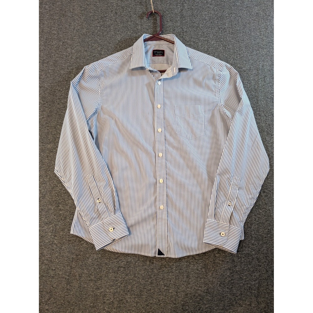 UNTUCKit Shirt Men's Medium Blue Striped Long Sleeve Button Up‎
